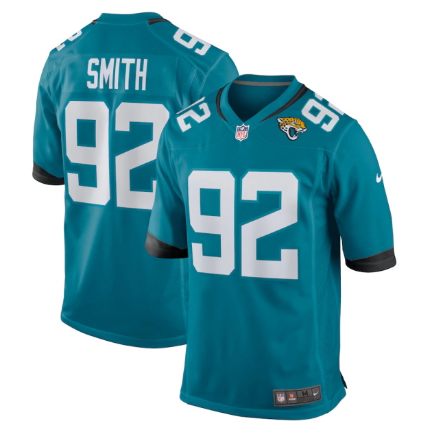 mens nike jordan smith teal jacksonville jaguars game jersey